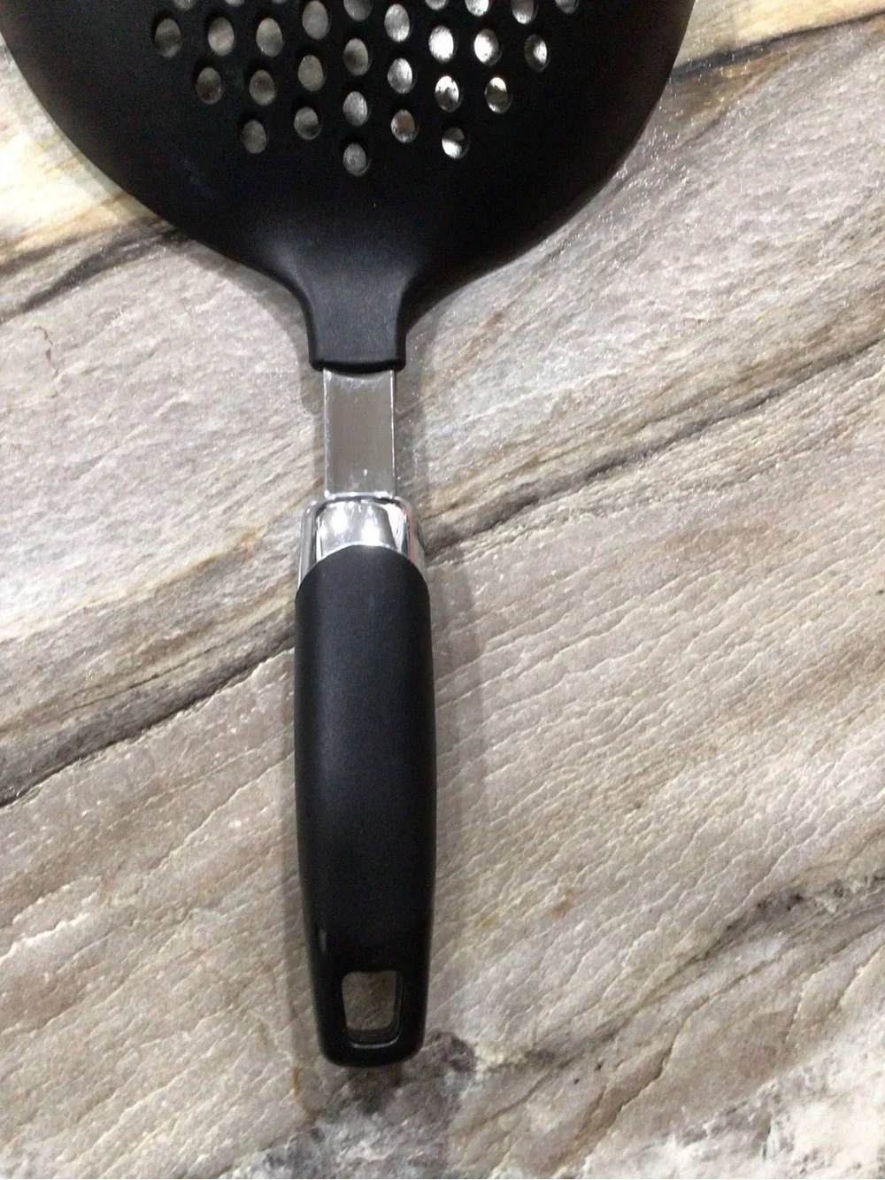 Farberware XL Pasta Strainer Spoon Black Nylon Slotted Ladle 13.5”
